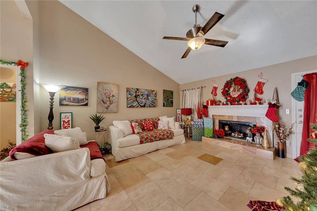 6401 Fox Run Winston, GA 30187 - Photo 10 of 48 a living room with furniture and a fireplace