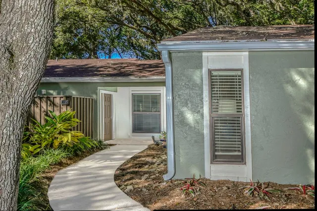 a house view with a outdoor space