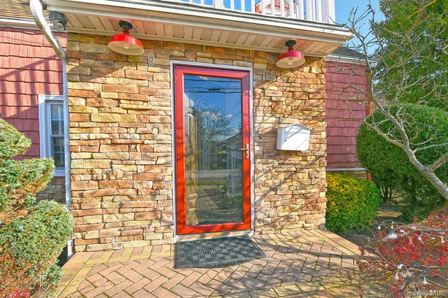 a front view of a building