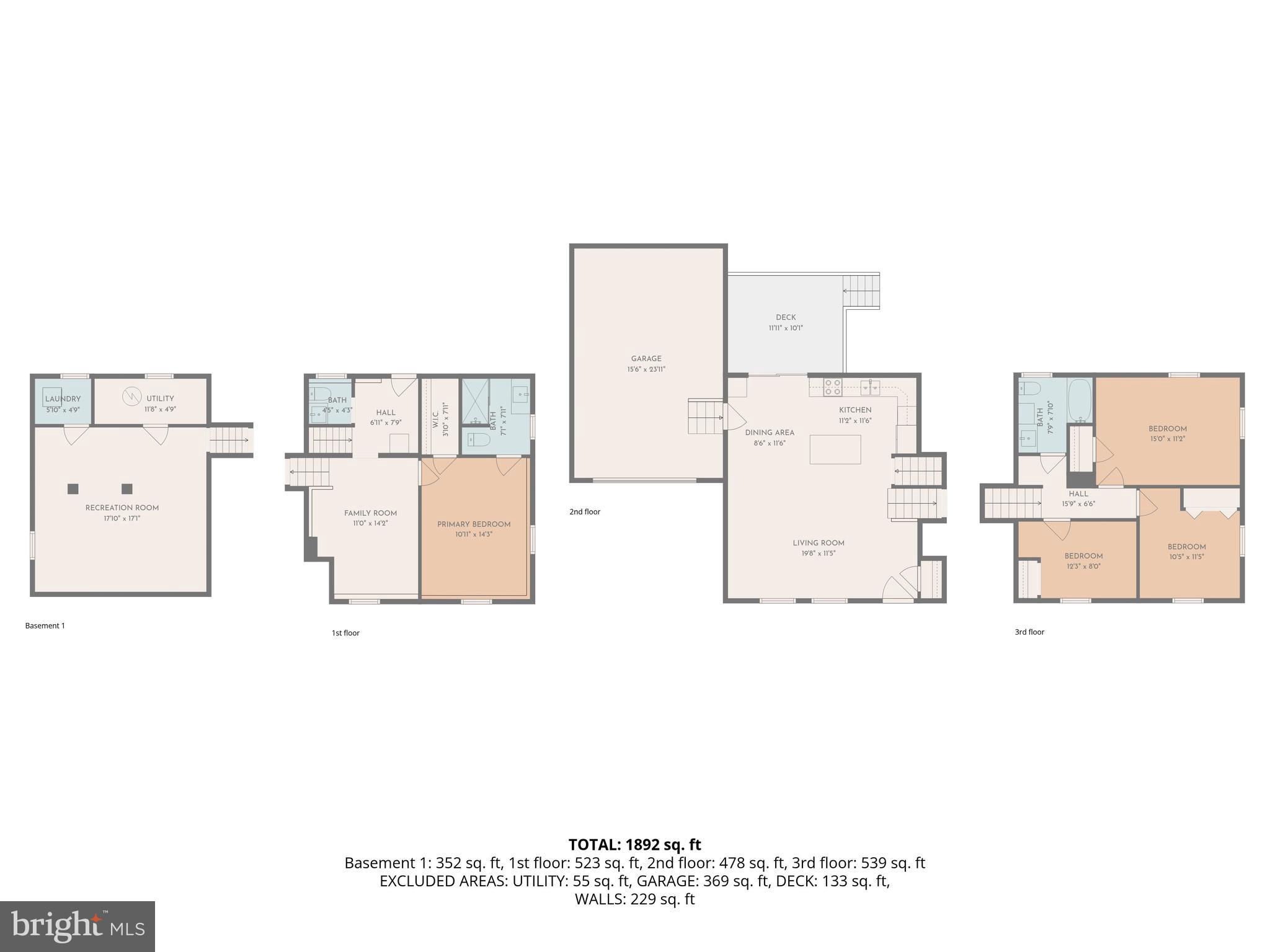 7428 Hawkins Drive Hanover, MD 21076 - Photo 44 of 44 a picture of a floor plan