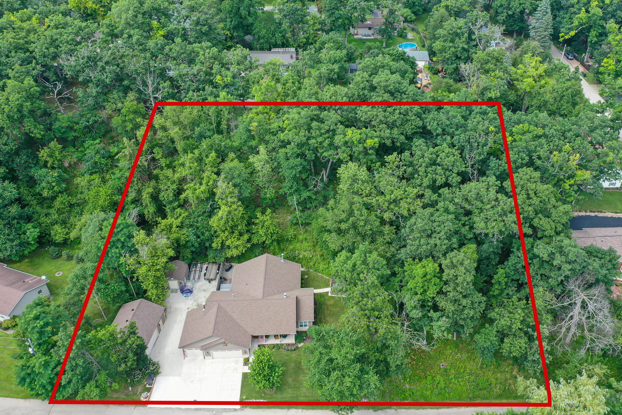 W4156 Longfellow Drive Geneva, WI 53147 - Photo 40 of 54 Aerial View