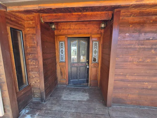 a view of front door of house