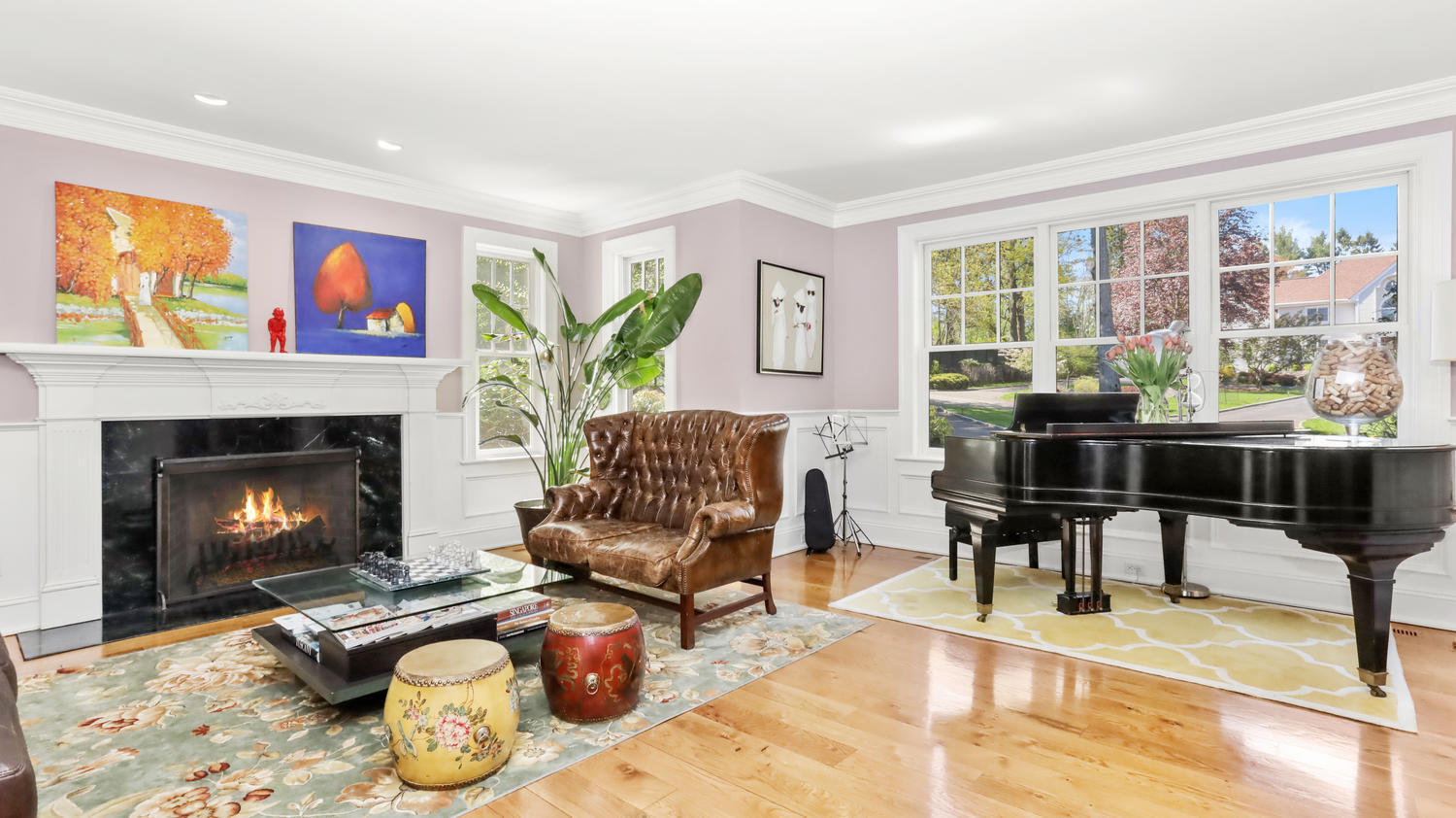 8 Wakeman Road Westport, CT 06880 - Photo 6 of 41 a living room with furniture a window and a fireplace