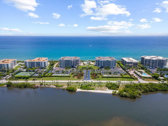a view of a city and an ocean view