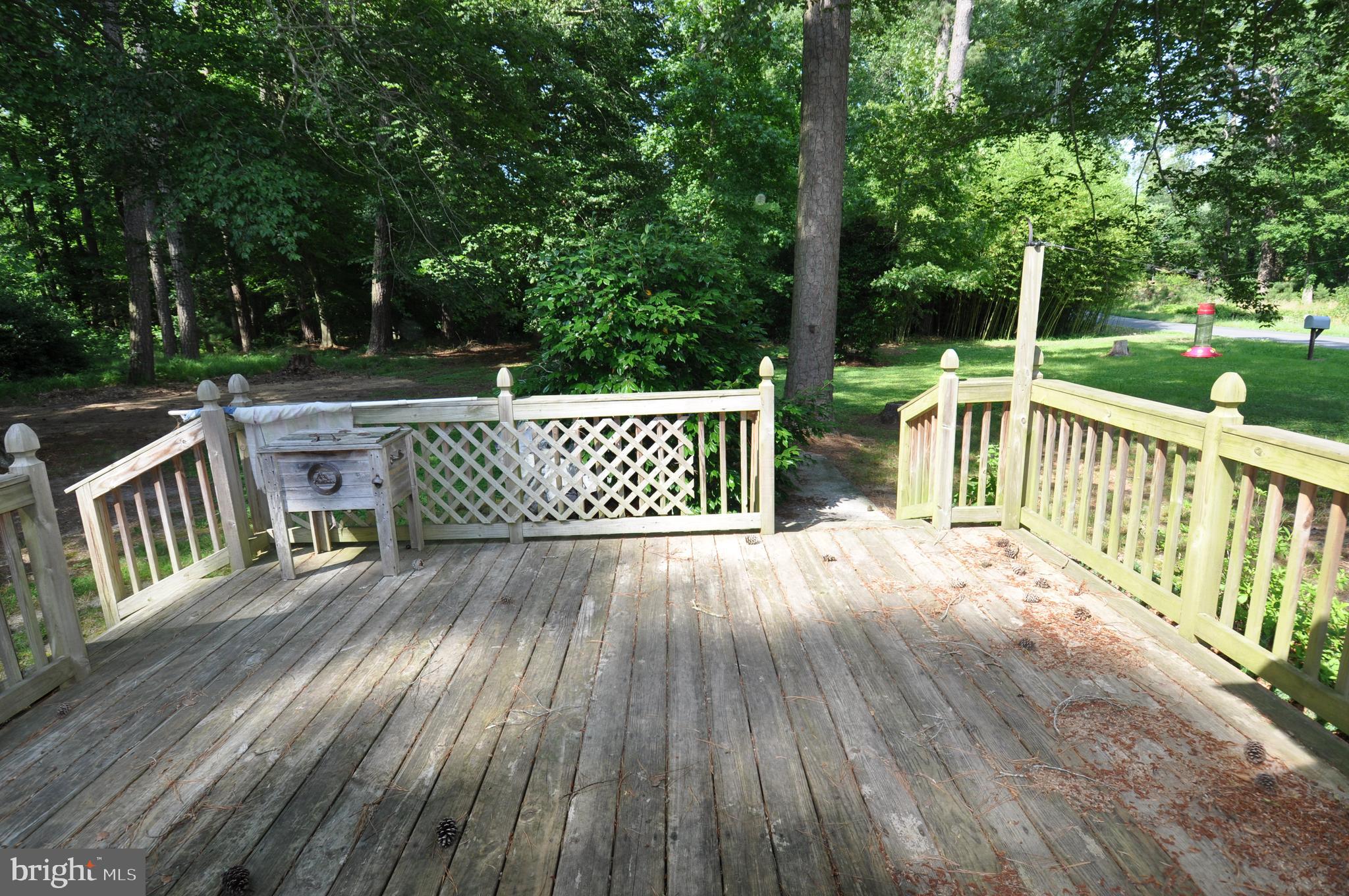 635 Cedar Hall Road Pocomoke City, MD 21851 - Photo 45 of 48 a view of backyard space with deck and garden