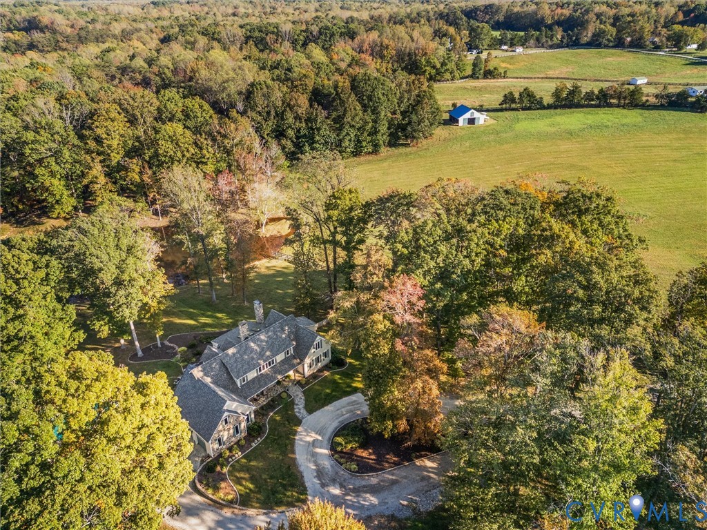 a view of an ocean with a houses