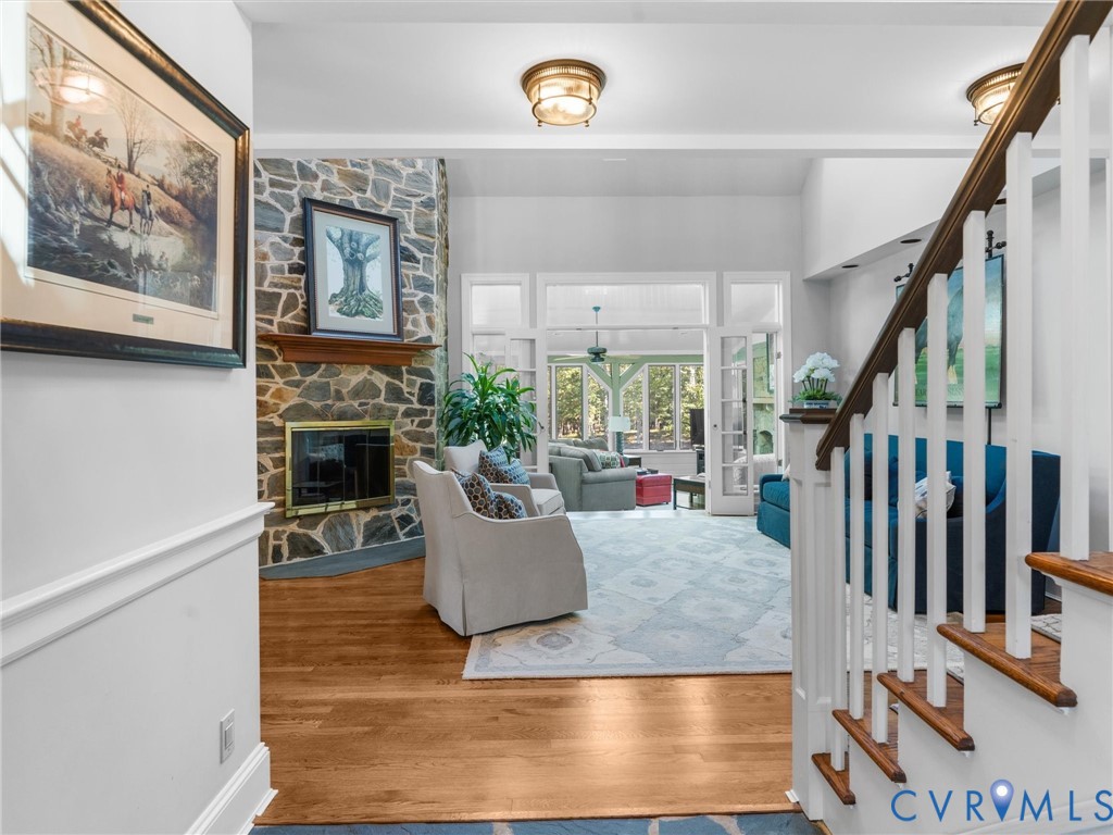 2575 Maidens Road Maidens, VA 23102 - Photo 16 of 50 a living room with fireplace furniture and a large window