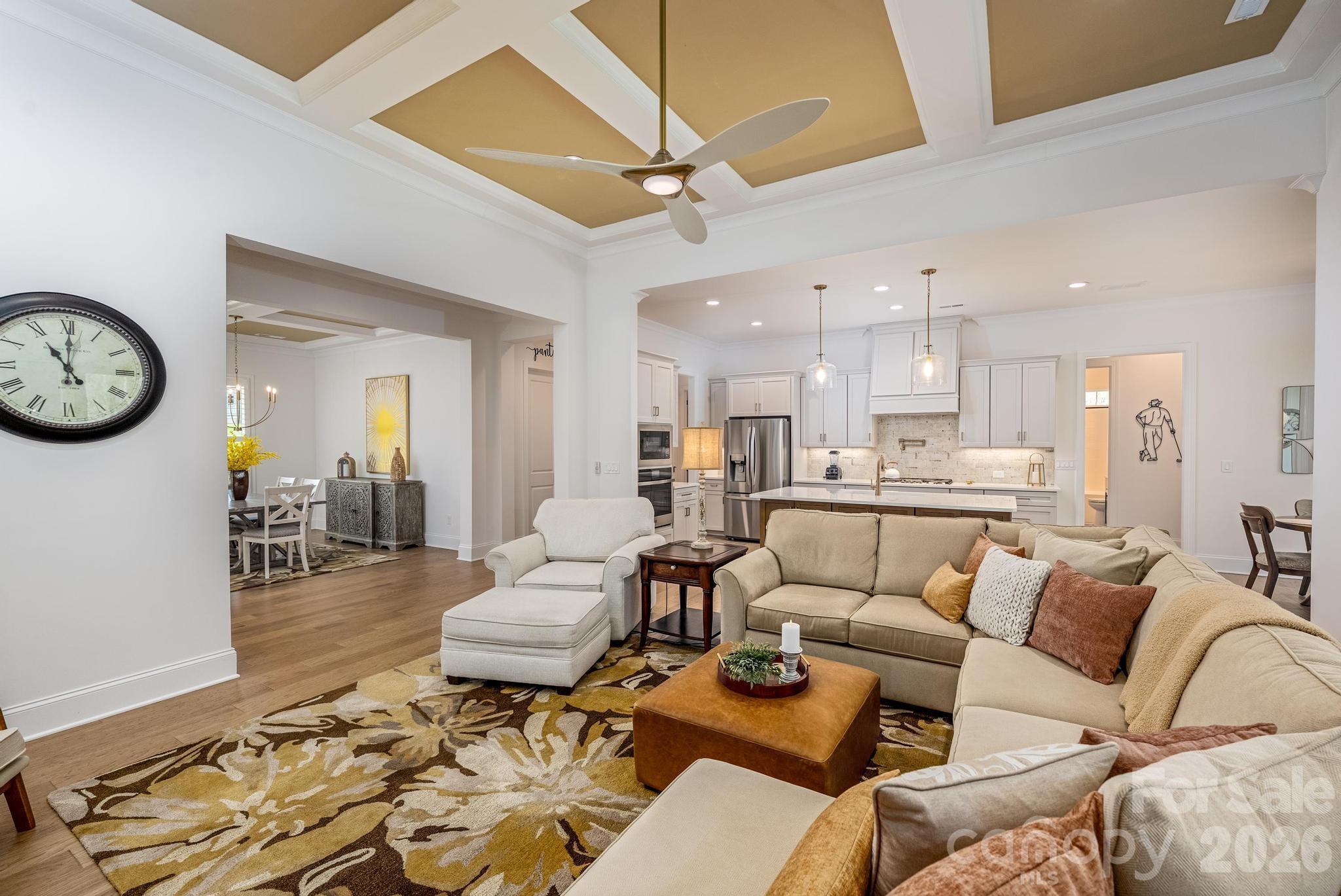 2411 Callaghan Court Landis, NC 28088 - Photo 21 of 48 a living room with lots of furniture and view of kitchen