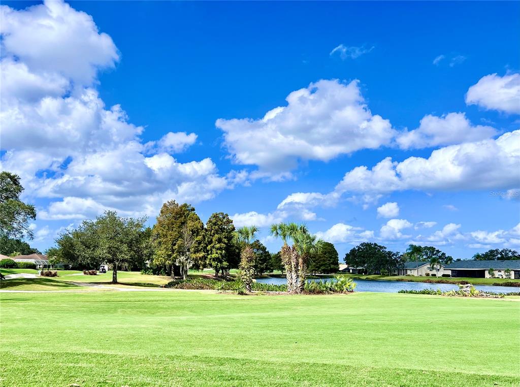 6501 Stone River Road, Unit 203 Bradenton, FL 34203 - Photo 28 of 45 a view of a golf course with a big yard