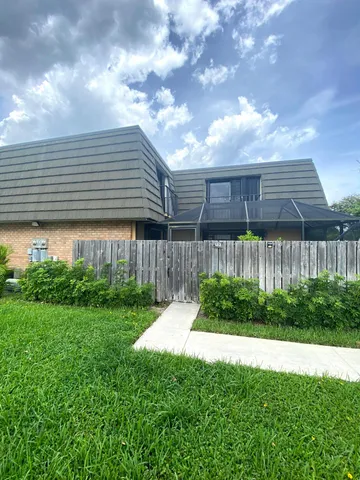 a garden view with a pathway