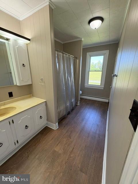 1520 Windsor Castle Road, Unit 1 Hamburg, PA 19526 - Photo 8 of 9 a bathroom with a double vanity sink and a mirror