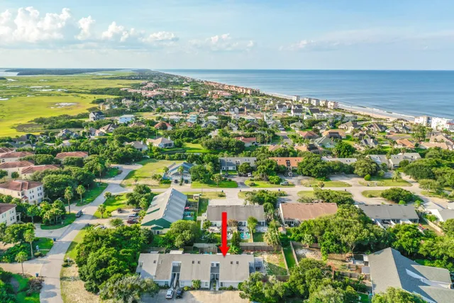 an aerial view of multiple house