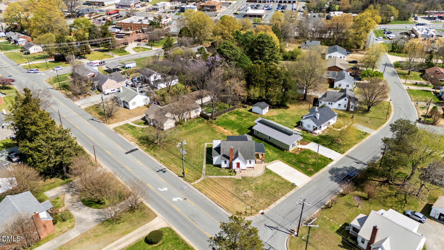 414 South Maple Street Graham, NC 27253 - Photo 35 of 42 an aerial view of residential houses with outdoor space