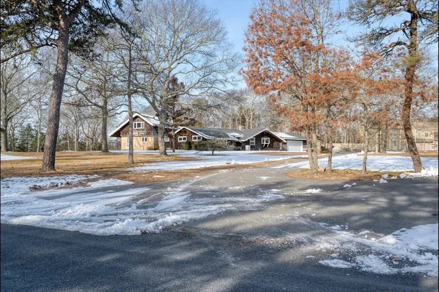 a view of road with trees