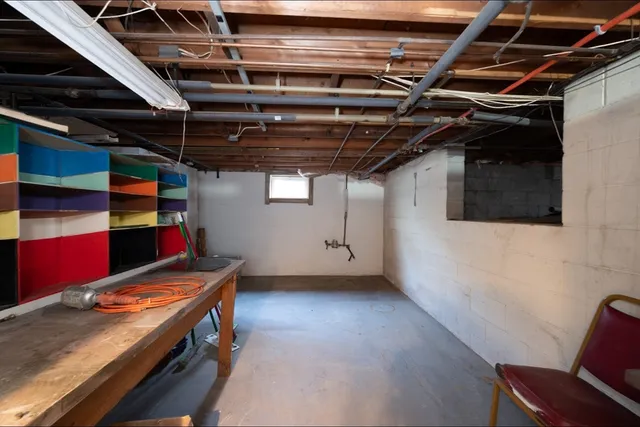 a view of storage and utility room