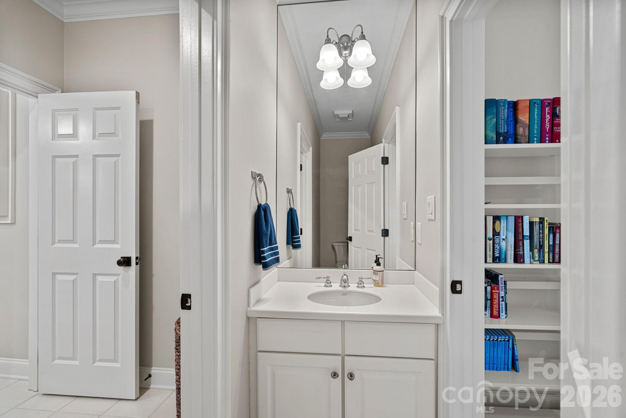 19016 Wildcat Trail Davidson, NC 28036 - Photo 35 of 48 a bathroom with a sink and a mirror