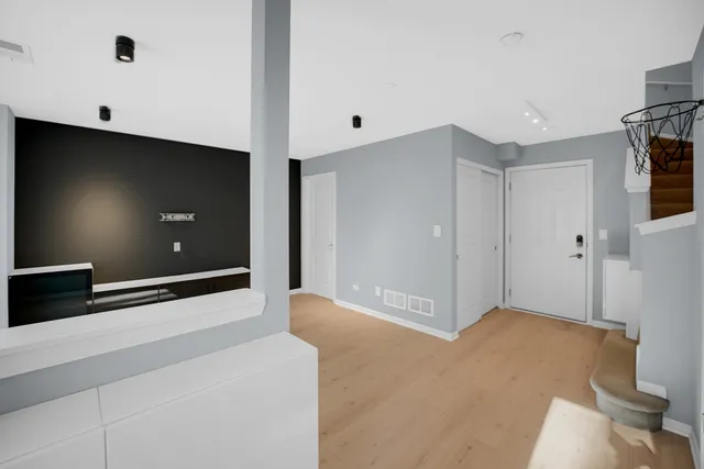 a view of a livingroom with a staircase