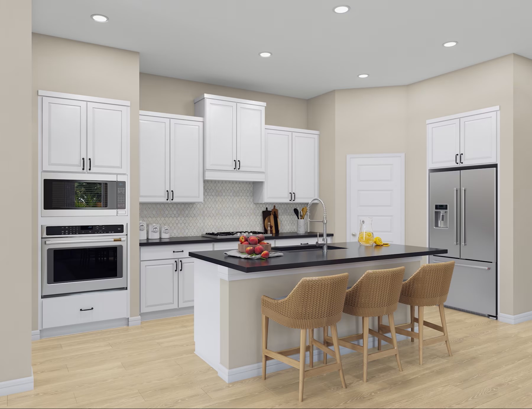 4919 Northern Wds Drive Spring, TX 77386 - Photo 2 of 6 a kitchen with stainless steel appliances granite countertop a stove a sink a refrigerator and white cabinets