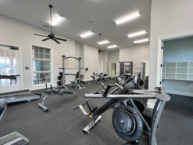 616 England Street Fate, TX 75189 - Photo 38 of 40 Gym featuring ceiling fan