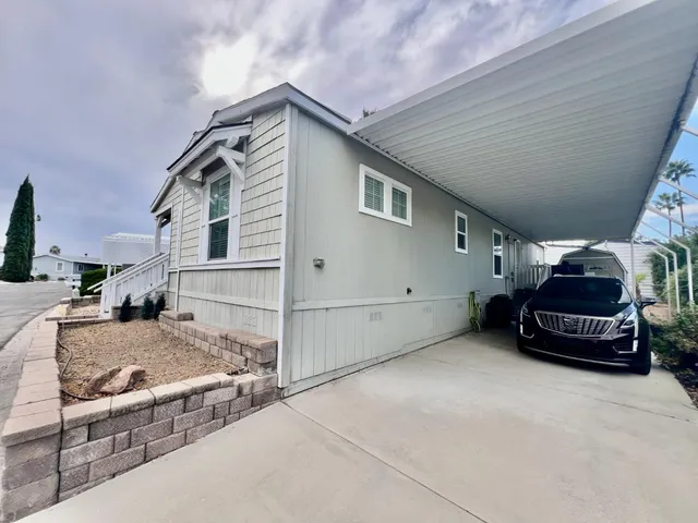 a car parked in front of a house
