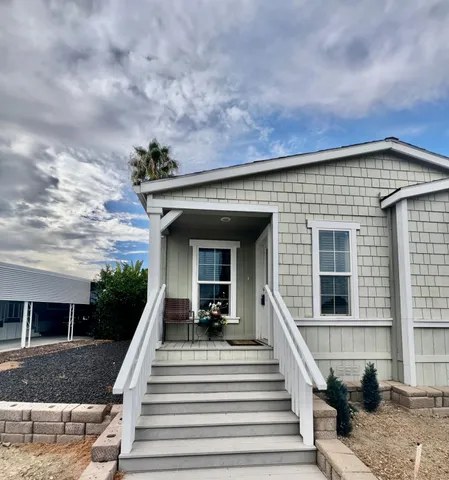 a front view of a house