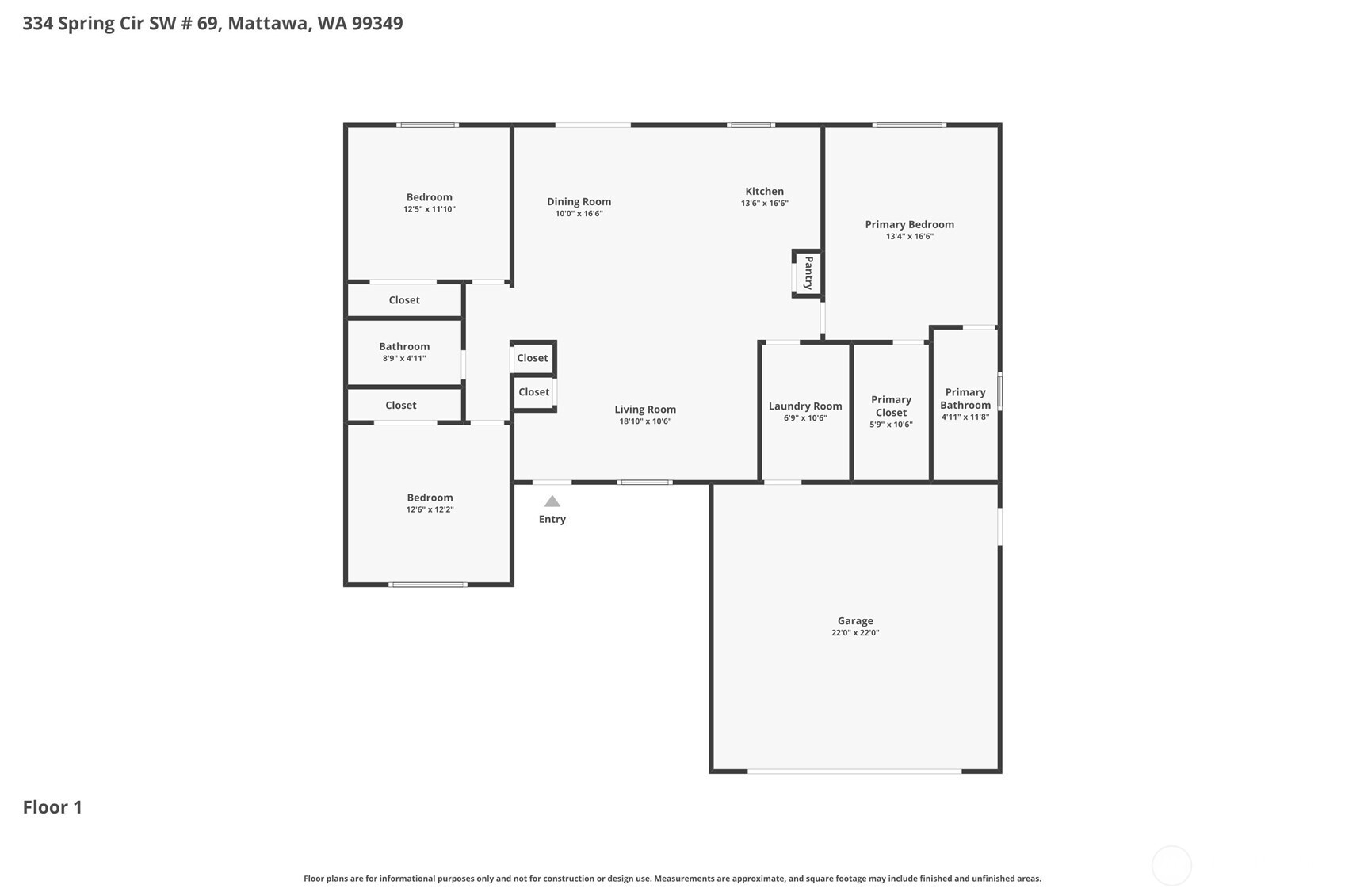 334 Spring Circle Mattawa, WA 99349 - Photo 36 of 40 a picture of a floor plan