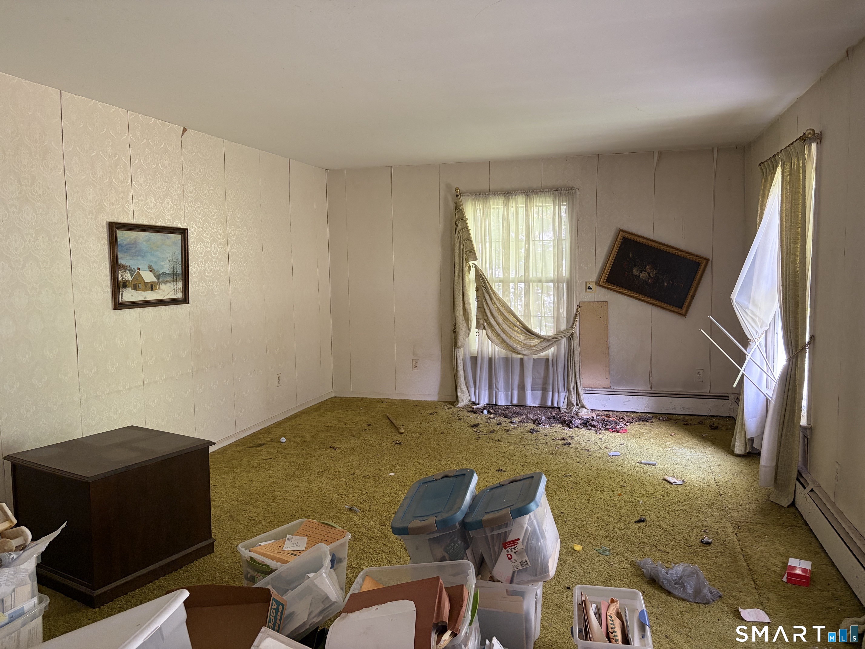 The huge living room is perfect for entertaining large groups of family and friends.