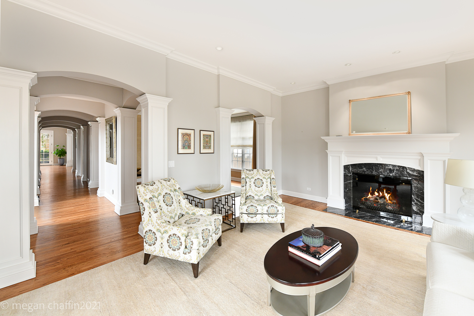 102 Church Road Winnetka, IL 60093 - Photo 6 of 46 a living room with furniture and a fireplace