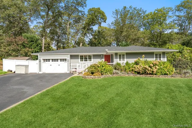 a house view with a garden space
