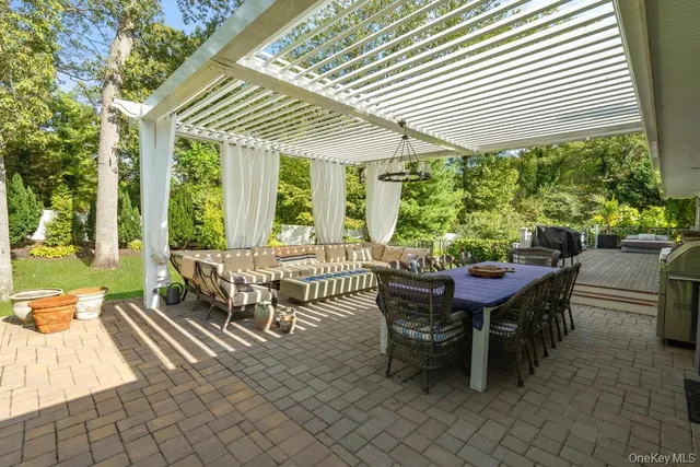 a outdoor space with furniture