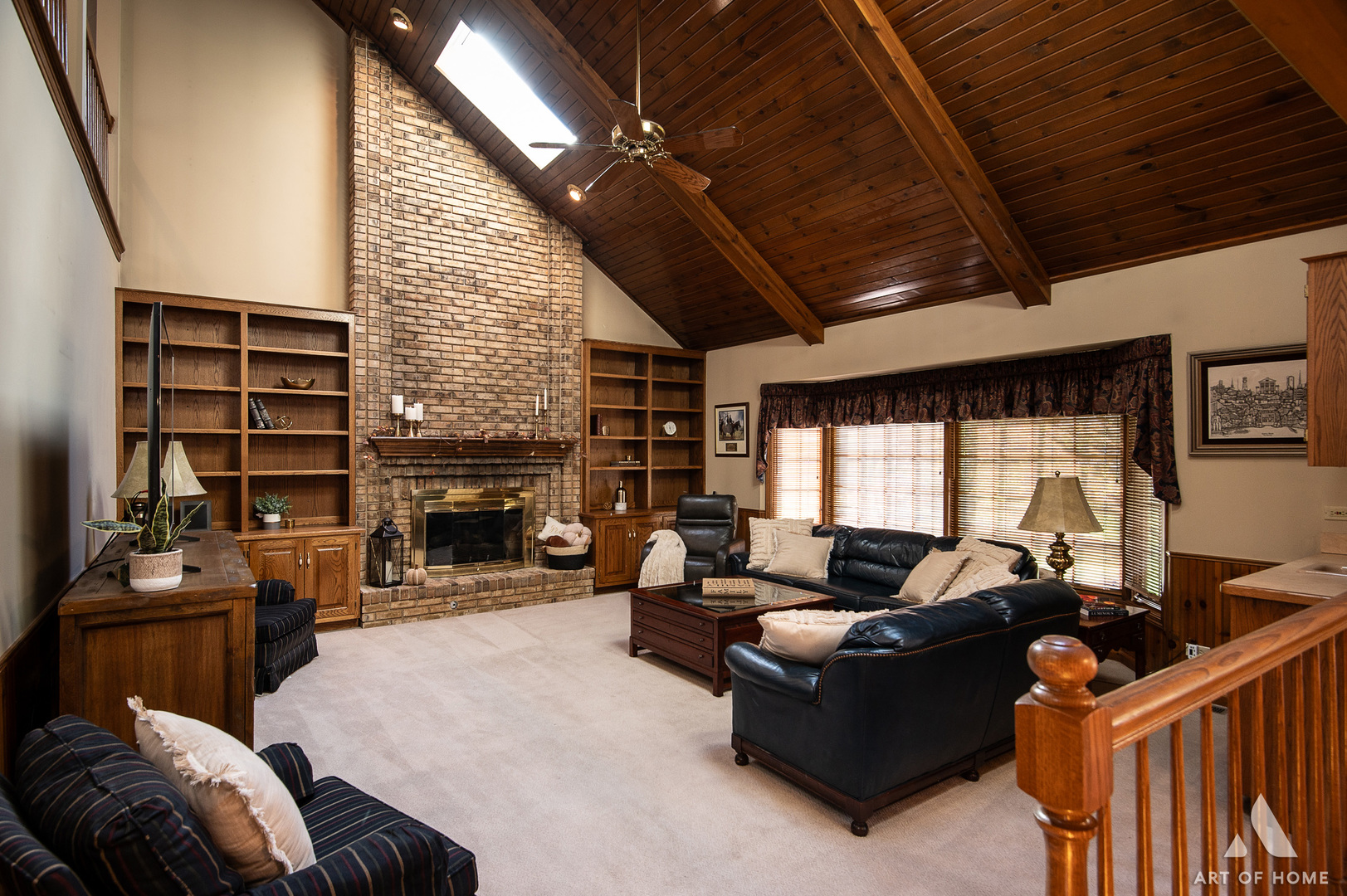 3112 Turnberry Road St. Charles, IL 60174 - Photo 24 of 77 a living room with furniture a fireplace and a flat screen tv