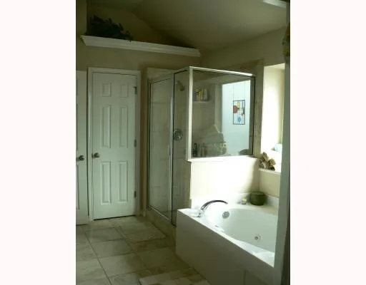 a bathroom with a tub shower and sink