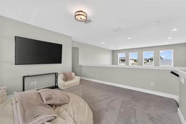 a view of a balcony with city view