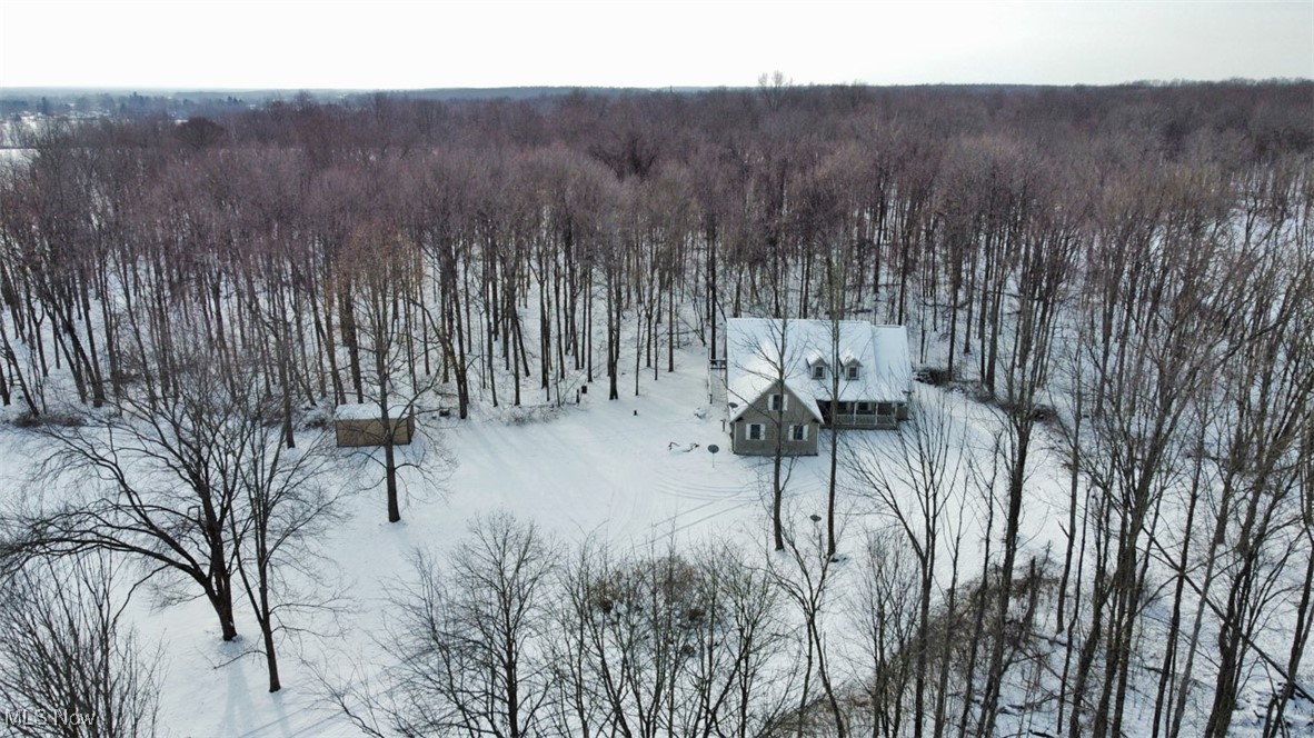 3718 Babcock Road Williamsfield, OH 44093 - Photo 1 of 31 View of snowy aerial view