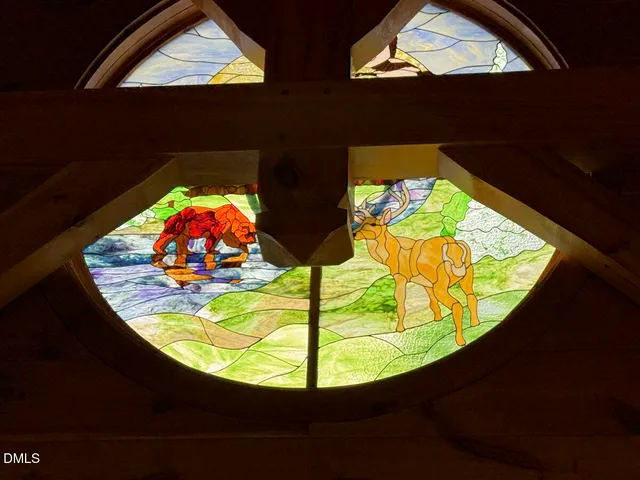 a view of a lake in middle of the forest