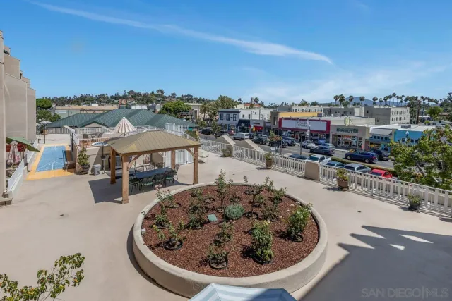 a view of a terrace with sitting area