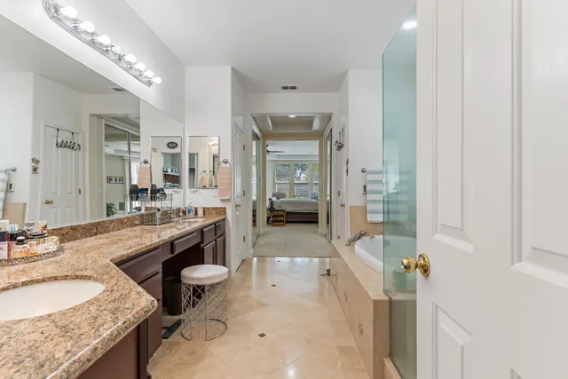 a view of a room with racks