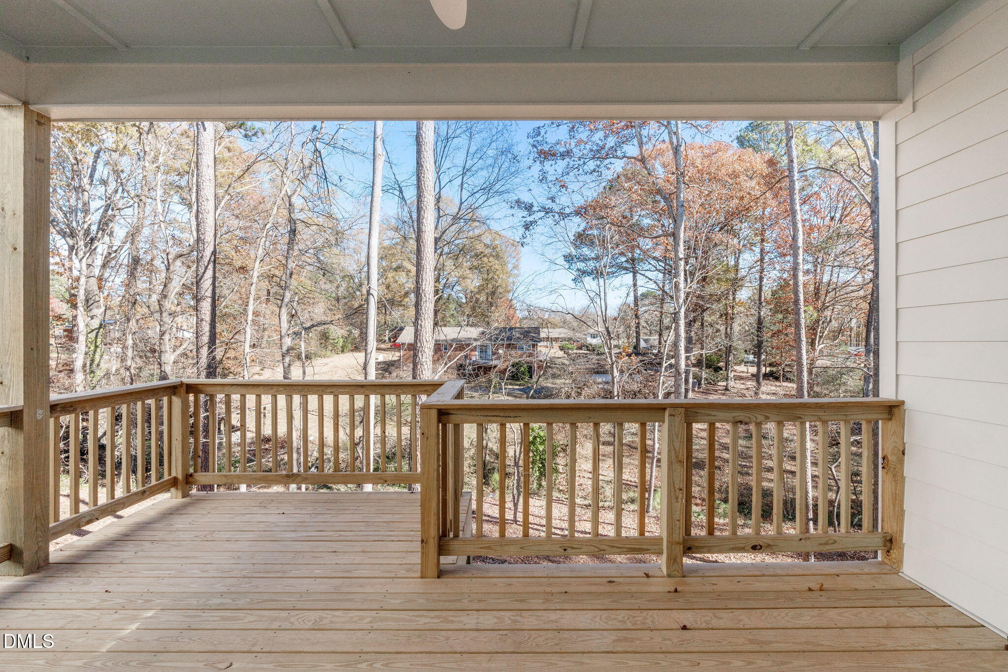 639 Conover Road, Unit A Durham, NC 27703 - Photo 40 of 49 a view of a balcony with wooden floor
