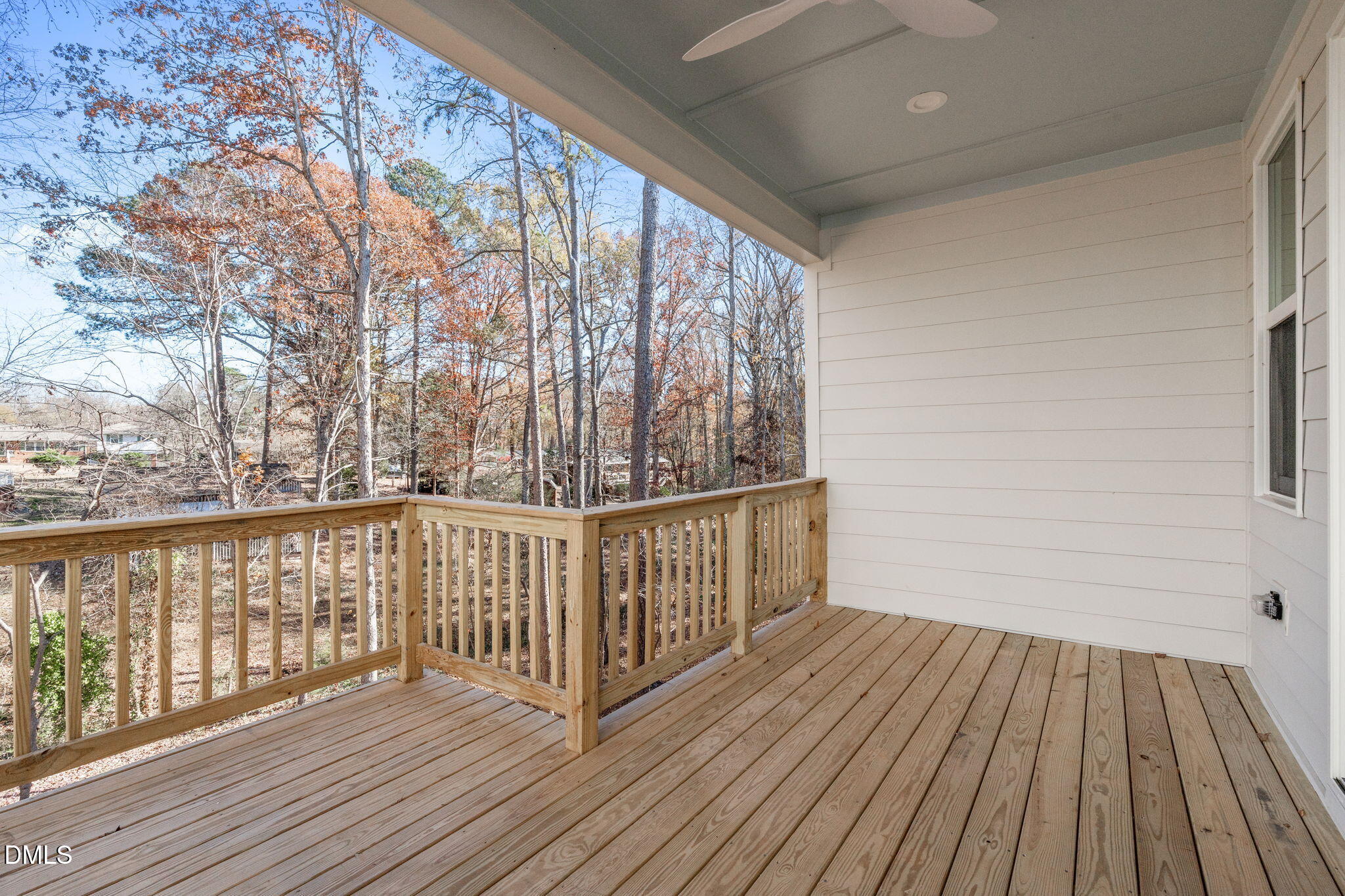 639 Conover Road, Unit A Durham, NC 27703 - Photo 41 of 49 a view of a balcony with wooden floor