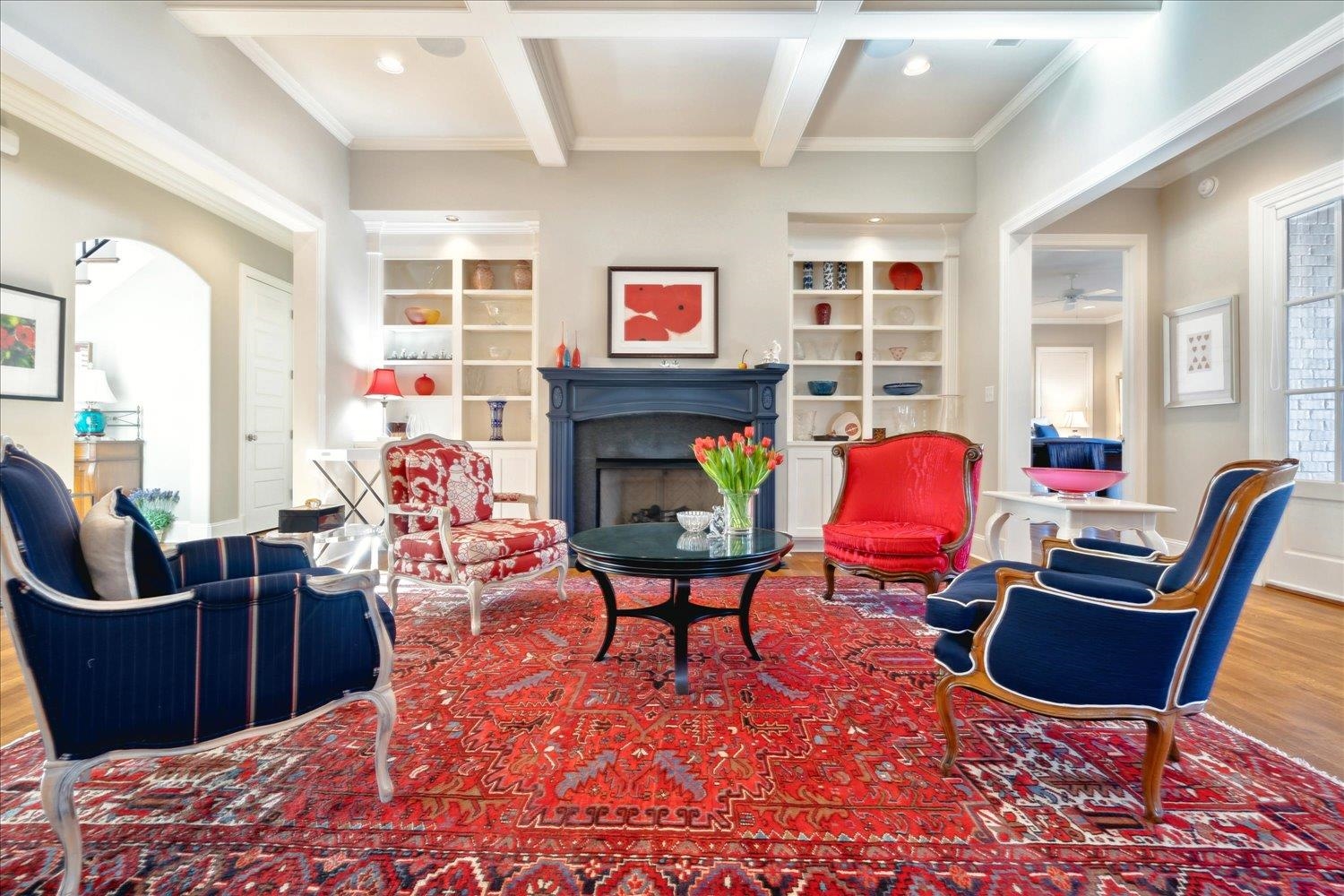 5140 Shady Grove Road Memphis, TN 38117 - Photo 10 of 39 a living room with furniture a fireplace and a large window