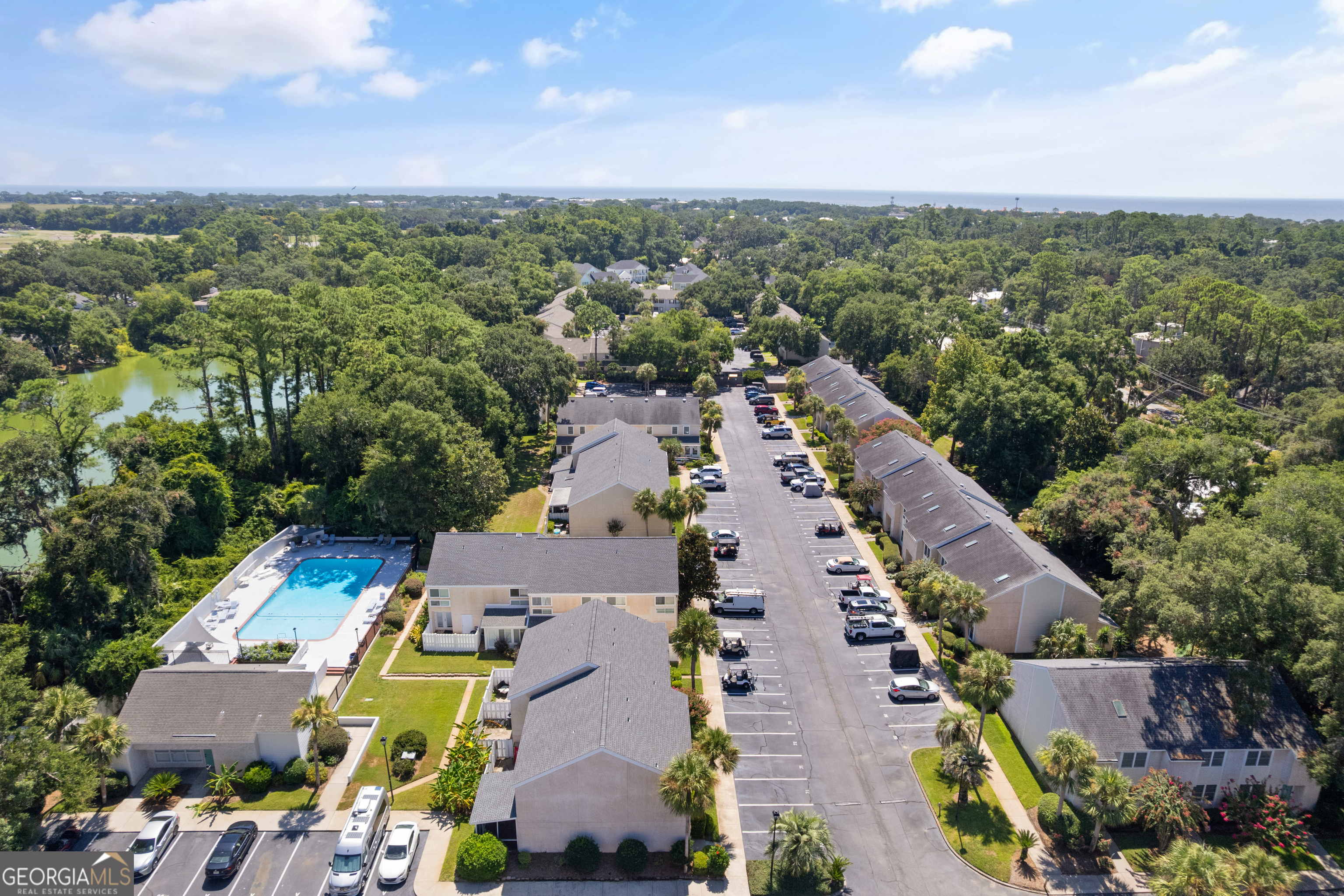 1000 Mallery St Extension, Unit B5 St. Simons, GA 31522 - Photo 3 of 24 an aerial view of a house with outdoor space