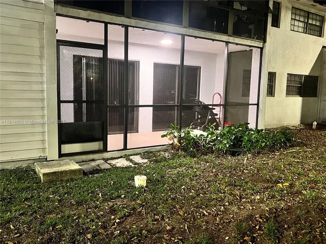 a view of a door of the house