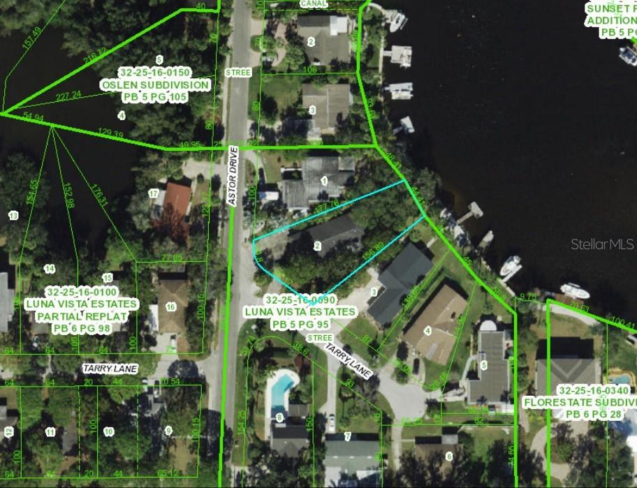 5345 Tarry Lane New Port Richey, FL 34652 - Photo 4 of 4 an aerial view of a residential houses with yard