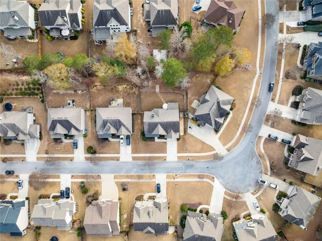 an aerial view of multiple house