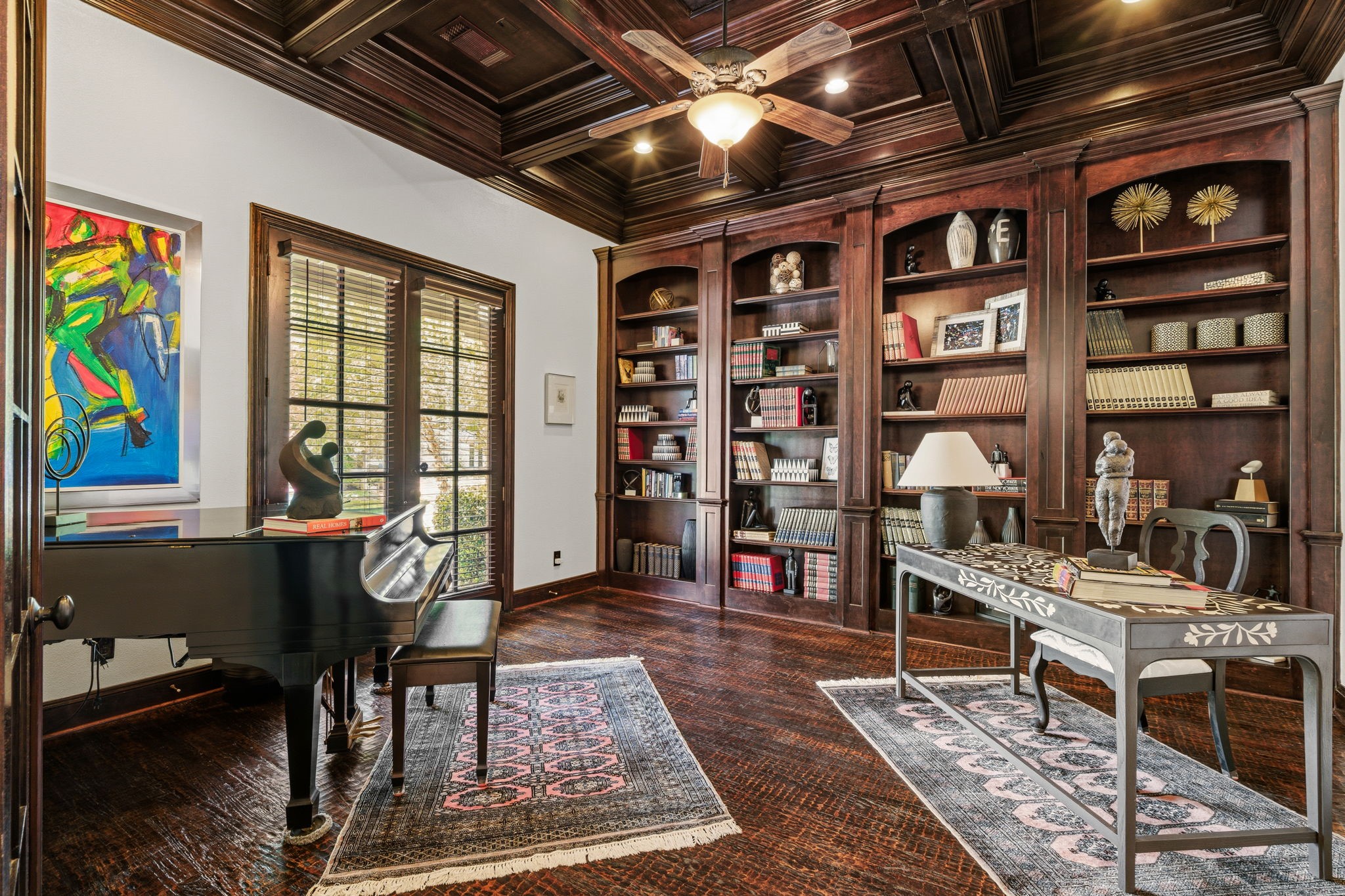 34 North Player Manor Circle Spring, TX 77382 - Photo 5 of 44 Wood-paneled study with built-ins!
