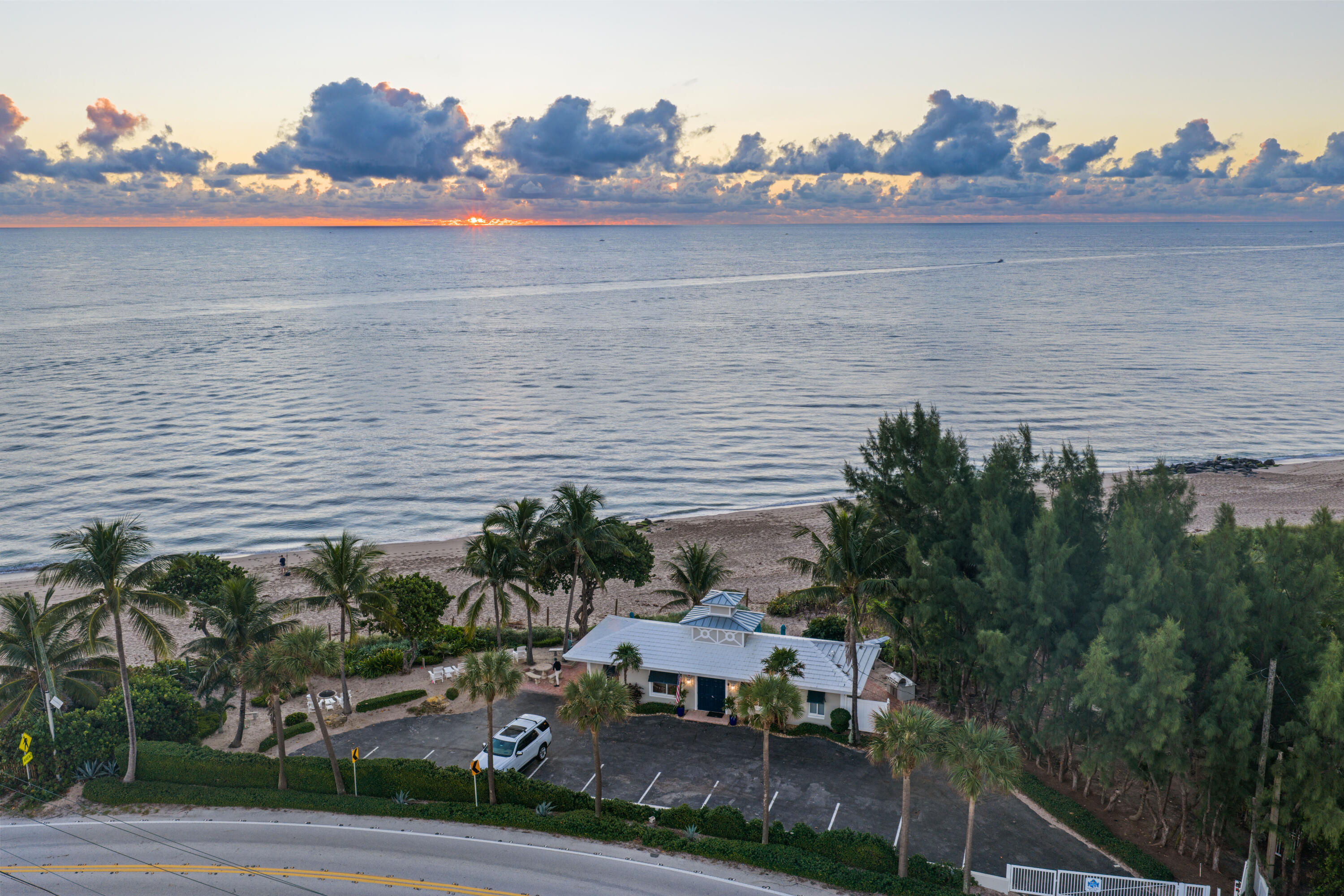 125 Marlin Drive Ocean Ridge, FL 33435 - Photo 107 of 121 Aerial Of Beach Clubhouse At Sunrise
