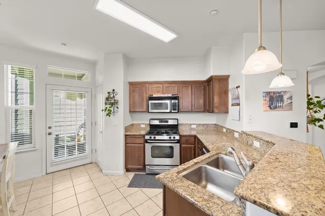 an aerial view of a city