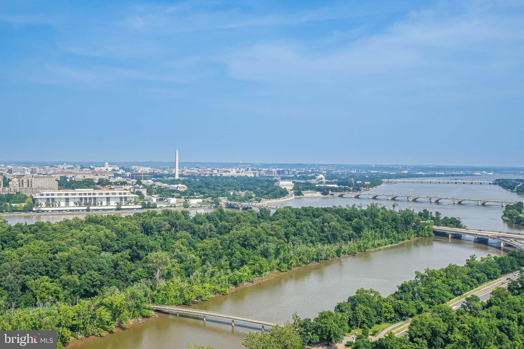 1111 19th Street North, Unit 2703 Arlington, VA 22209 - Photo 47 of 52 an aerial view of residential building and lake