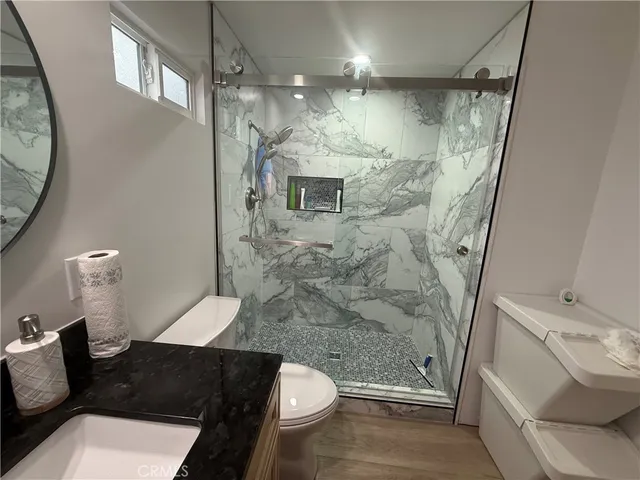 a bathroom with a sink and mirror