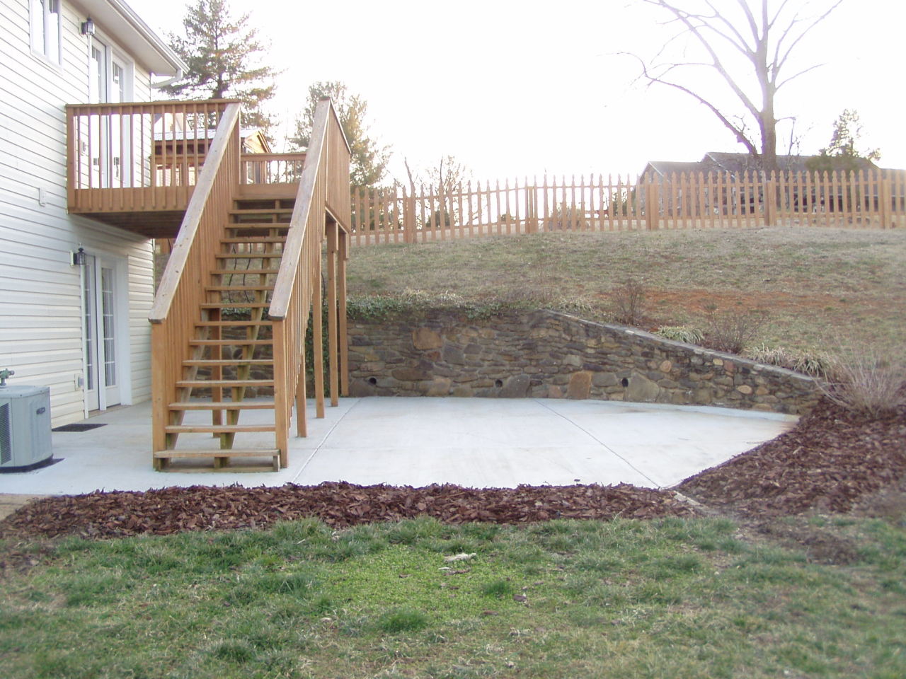 705 North Mill Road Salem, VA 24153 - Photo 32 of 35 Deck & Patio w/ Stone Wall